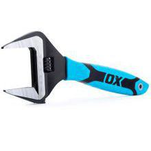 OX Tools Adjustable Wrench Extra Wide Jaw 8inch