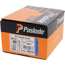 Paslode Angled Brad Fuel Pack F16 x 32mm Galvanised (Qty 2000) With 2 Fuel Cells For IM65A