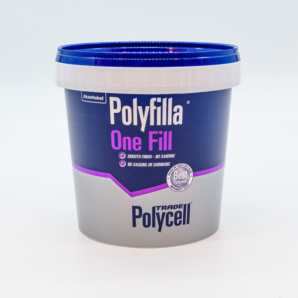 Polycell Trade Polyfilla 1-Fill L/W 1ltr Tub