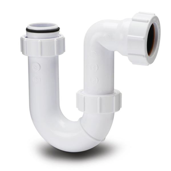 Polypipe 32mm Tubular Trap Swivel Seal White P Trap 76mm