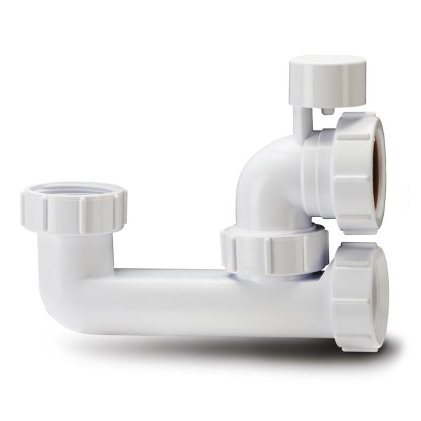 Polypipe Low Level Bath Trap 40mm Seal White 38mm