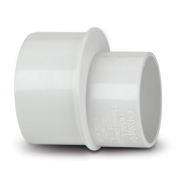 Polypipe Solvent Waste Reducer ABS 50mm x 40mm White
