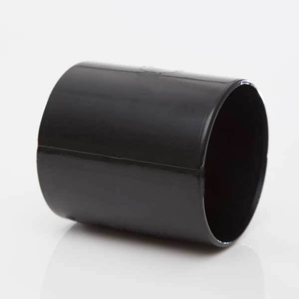 Polypipe Solvent Waste Straight Coupling ABS 50mm Black