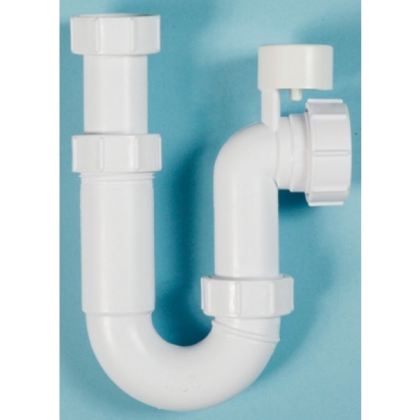 Polypipe Tubular P Trap Anti - Syphon 40mm x 75mm Seal  White