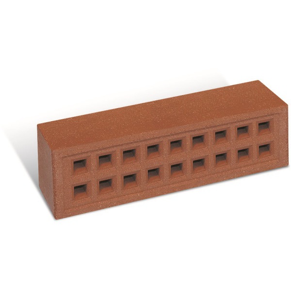 RedBank 215mm Square Hole Air Brick 65mm Red