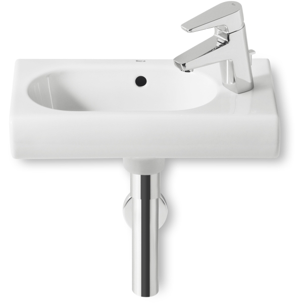 Roca Meridian Compact Cloakroom Basin 1 Tap hole White