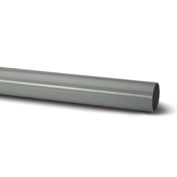 Polypipe 2.5m x 68mm Round Downpipe Grey