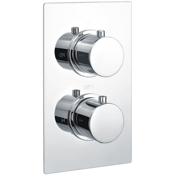 Round Single Outlet 2Hnd Thermo Concealed Shower Valve