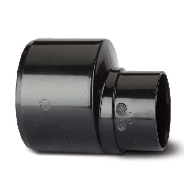 Soil Reducer to Round Downpipe Black 110mm