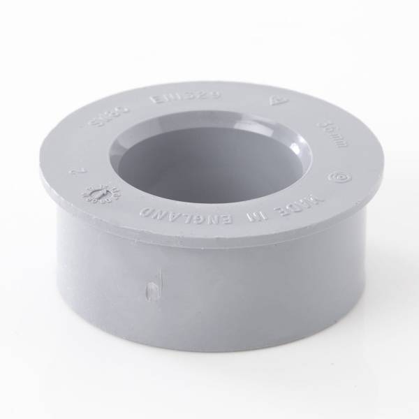 Polypipe Solvent Soil Boss Adaptor 32mm Grey