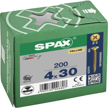 Spax Universal Use Screw - Full Thread - Yellox Coated 4.0 X 30mm