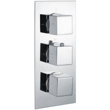 Square Dual Oulet 3Hnd Thermo Concealed Shower Valve