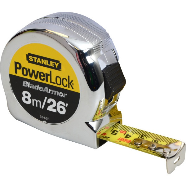 Stanley PowerLock BladeArmor Pocket Tape 8m/26ft   