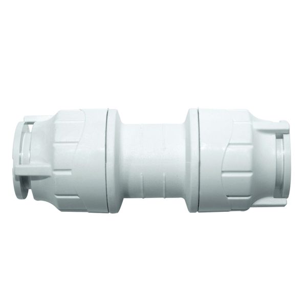 Polyfit Straight Coupler White 28mm