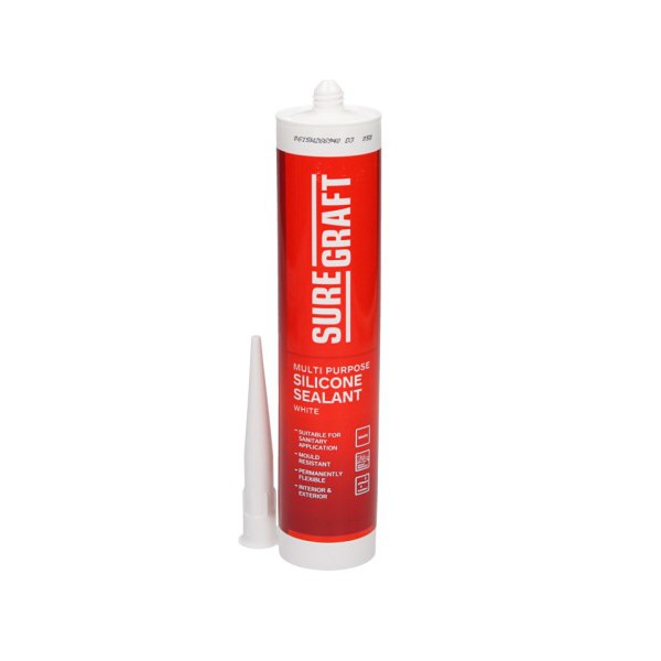 SureGraft All Purpose Silicone Sanitary Sealant 310ml (White)