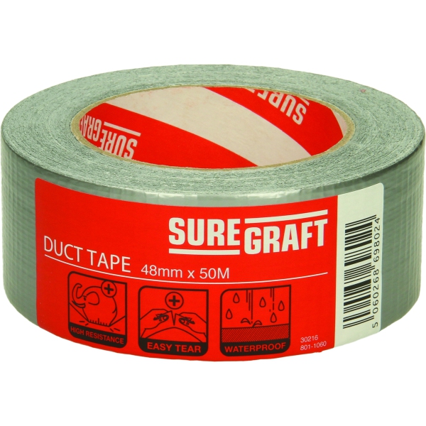 Suregraft Cloth Tape 48mm x 50m Silver