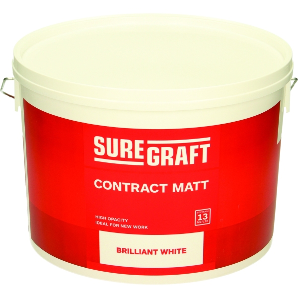 Suregraft Contract Matt Pure Brillaint White 10ltr