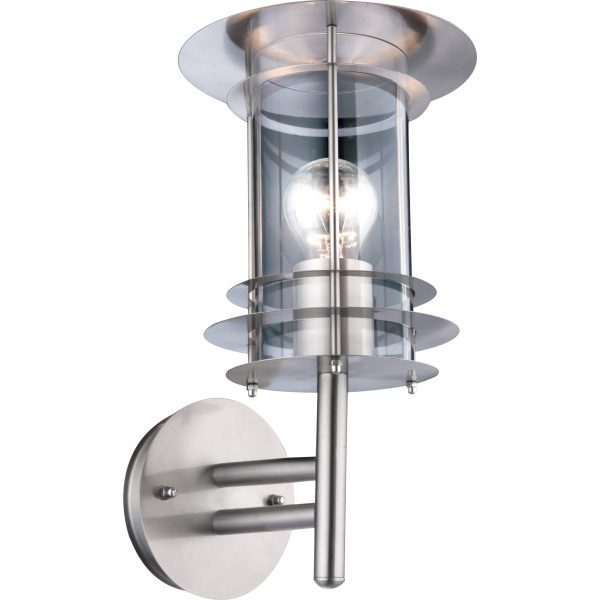 SureGraft Emma IP44 Rated ES Wall Light Stainless Steel 60W