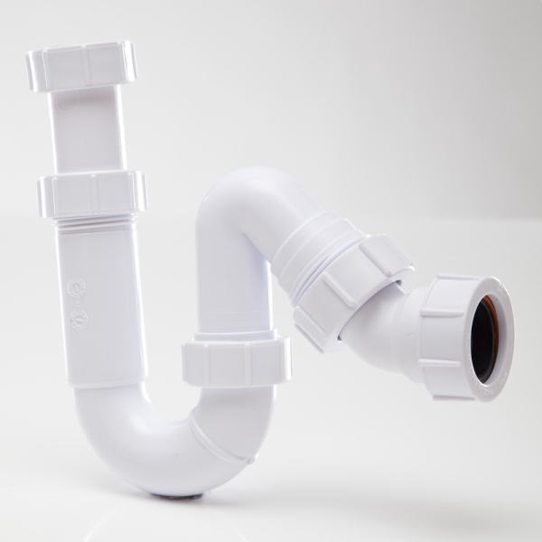 Polypipe Tubular PQS Swivel Trap 75mm White 32mm