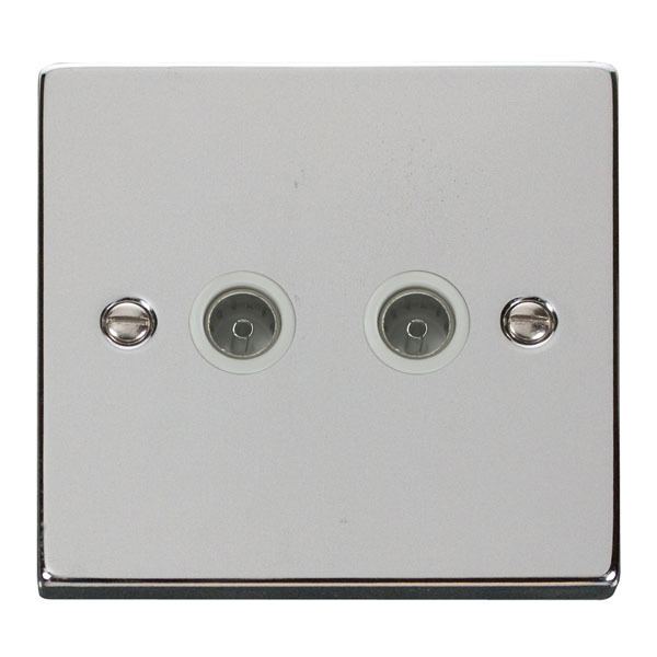 Click VPCH066WH Twin Coaxial Socket Outlet