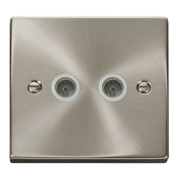 Click VPSC066WH Twin Coaxial Socket Outlet
