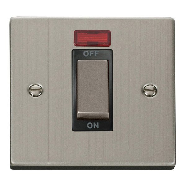 Click VPSS501BK Ingot 1 Gang 45A DP Switch With Neon