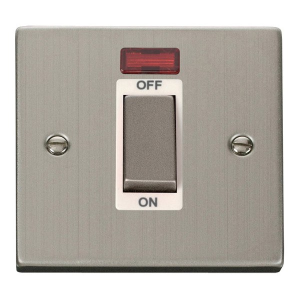 Click VPSS501WH Ingot 1 Gang 45A DP Switch With Neon