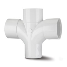 Waste ABS Cross Tee 92.5 White 40mm