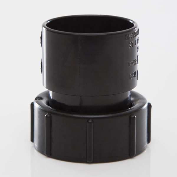 Polypipe Solvent Waste Threaded Coupling 32mm ABS Black