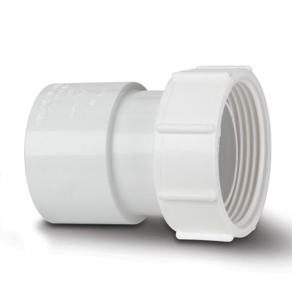Polypipe Solvent Waste Threaded Coupling Female 40mm ABS White