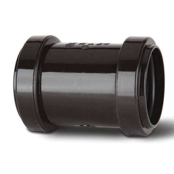 Polypipe Waste Push Fit Straight Coupler 40mm Black