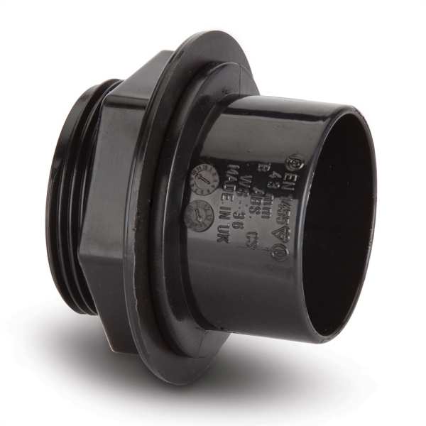 Polypipe Solvent Waste Tank Connector 40mm ABS Black