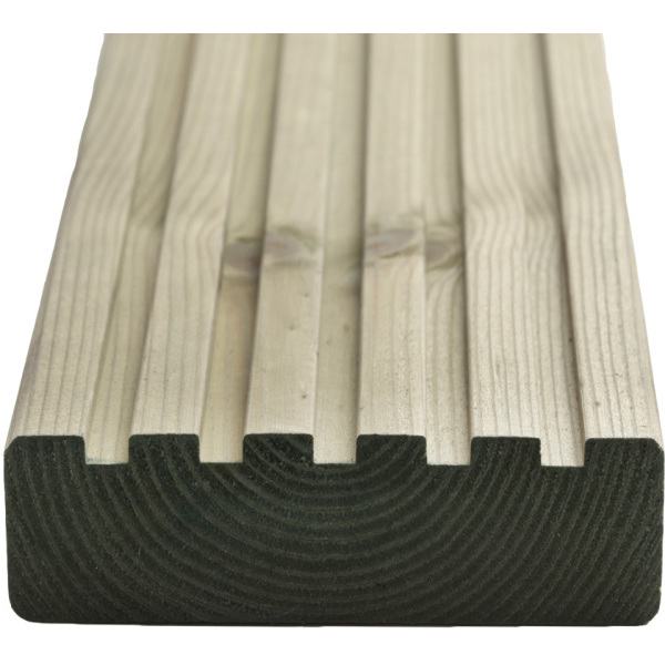 York Treated Timber Decking Board 33 x 125mm x 3M